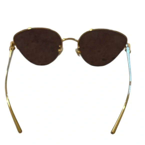 Boucheron Gold Frame brown cat eye Sunglasses w/ case, dust  display picture 2